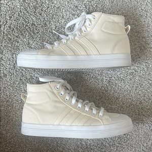 adidas Women's Cream Mid High-Top Sneakers with Cloudfoam